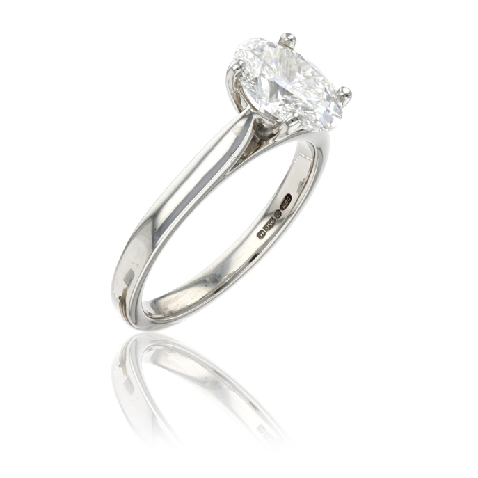 Platinum 1.70ct Lab Grown Diamond Ring
