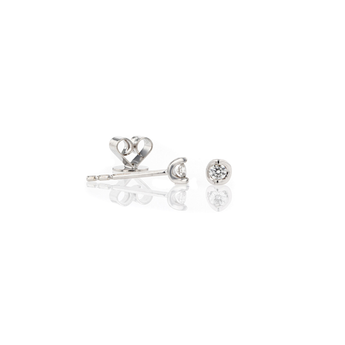 18ct White Gold Diamond Earrings - Image 2