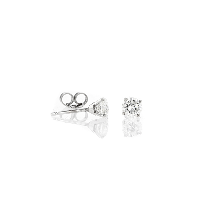18ct White Gold Diamond Earrings - Image 2