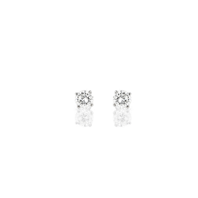 18ct White Gold Diamond Earrings