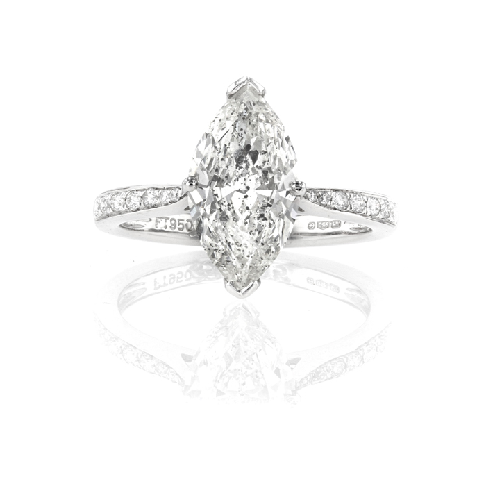 Platinum 2.34ct Diamond Ring - Image 2