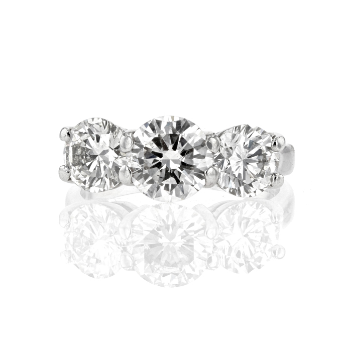Platinum 3.57ct Diamond Ring - Image 2
