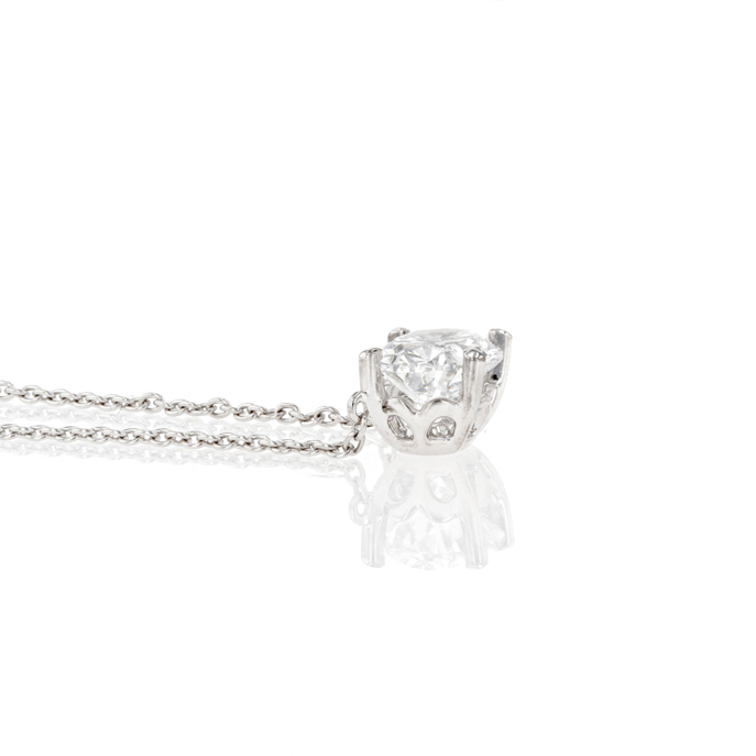18ct White Gold 1.50ct Lab Grown Diamond Pendant - Image 2