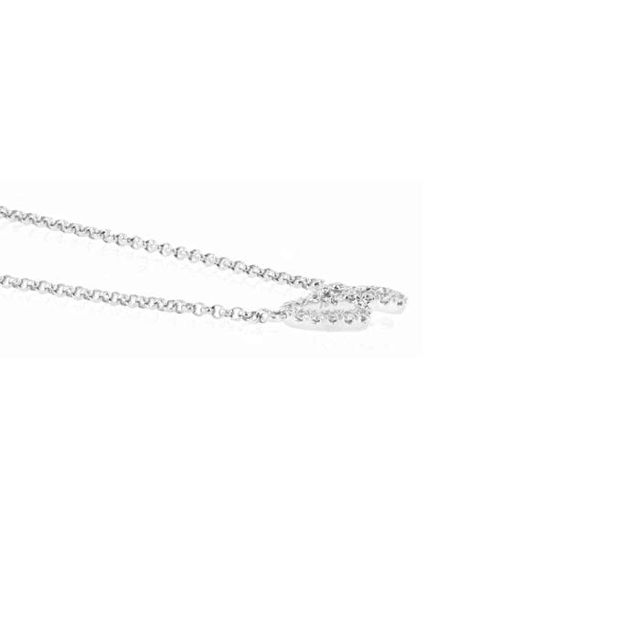 14ct White Gold Diamond Pendant - Image 2