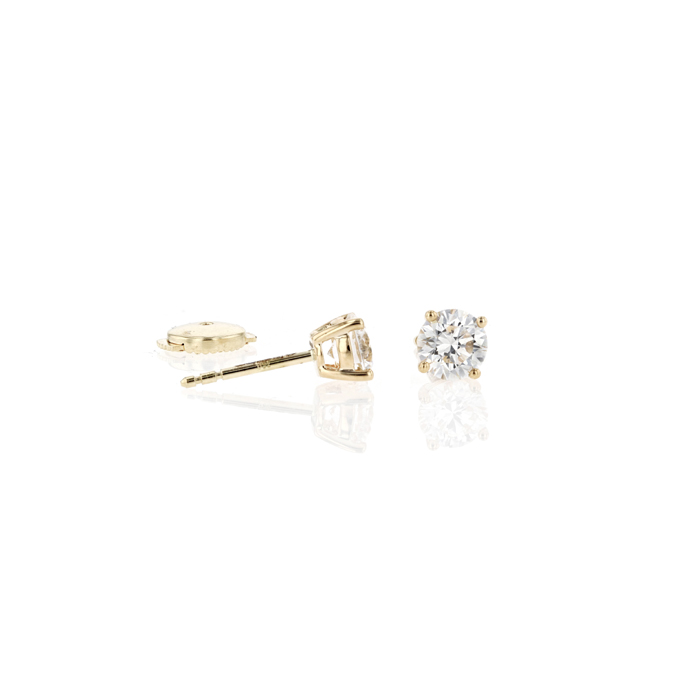 18ct Yellow Gold 1.00cts Lab Grown Diamond Earrings - Image 2