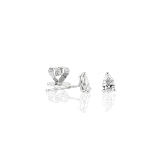 18ct White Gold 1.02cts Lab Grown Diamond Earrings - Image 2