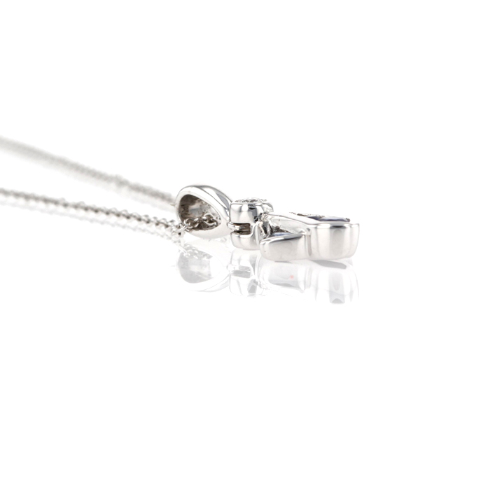 18ct White Gold Sapphire & Diamond Necklace - Image 2