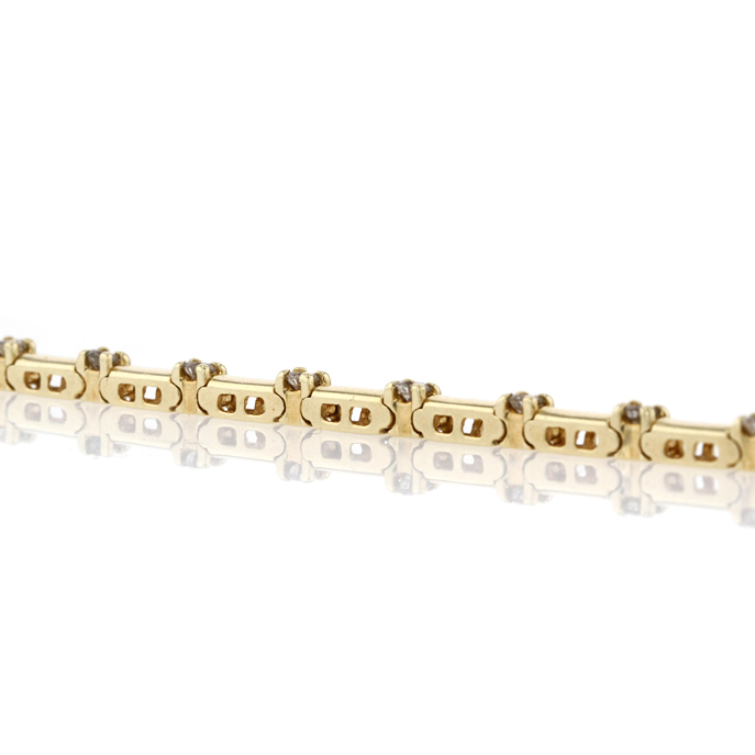 14ct Yellow Gold Diamond Bracelet - Image 2