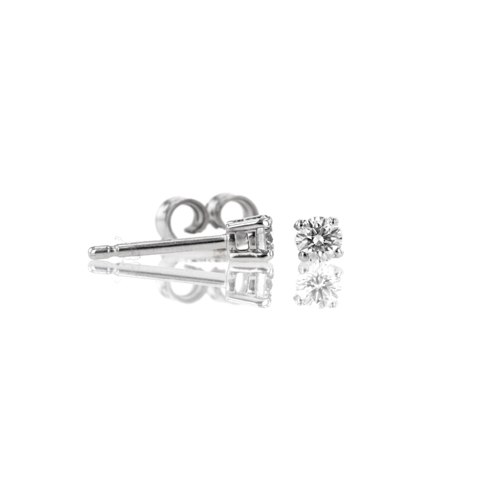 18ct White gold 0.28ct Lab Grown Diamond Earrings - Image 2