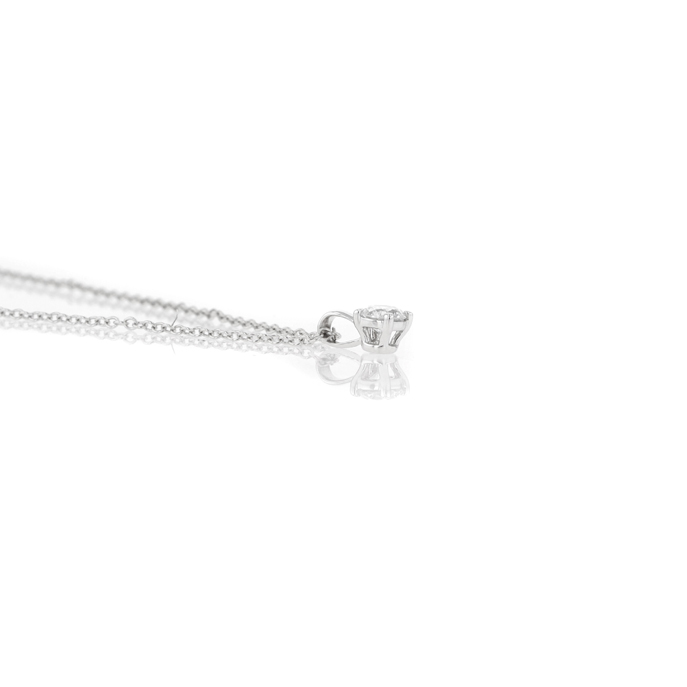9ct White Gold Lab Grown 0.20ct Diamond Pendant - Image 2