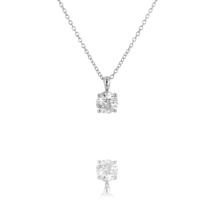 9ct White Gold Lab Grown 0.70ct Diamond Pendant