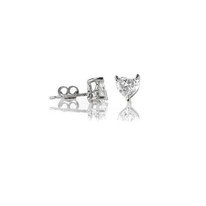 18ct White Gold 1.54ct Lab Grown Diamond Earrings - Image 2