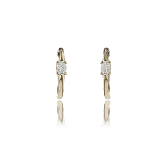 9ct Yellow Gold 0.20ct Lab Grown Diamond Hoop Earrings.