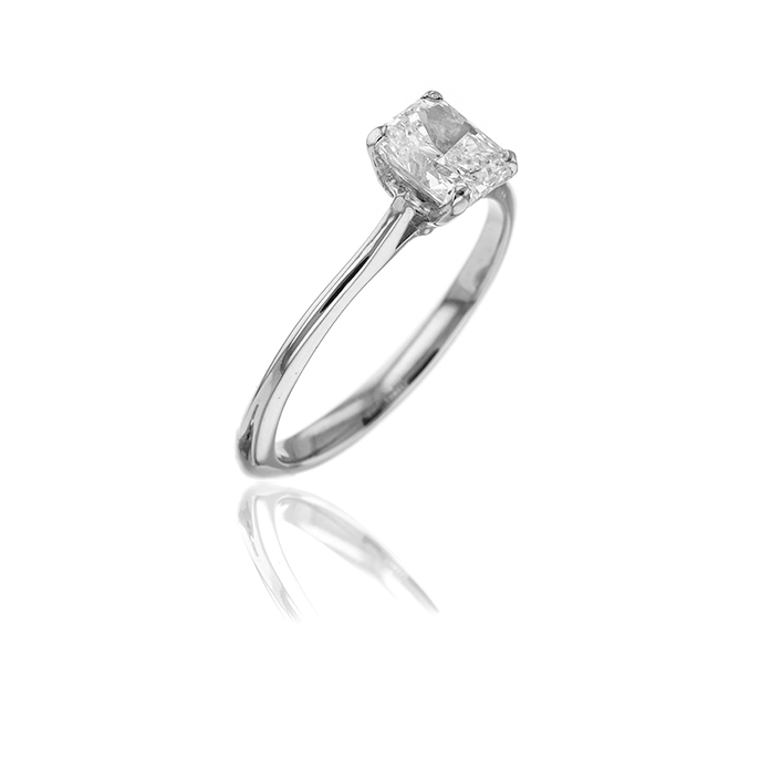 Platinum Radiant 1.00ct Diamond Ring