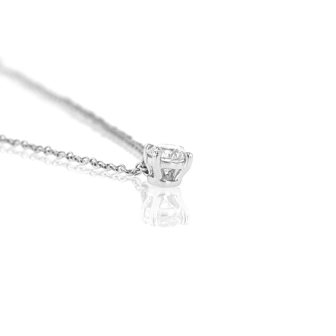9ct White Gold Lab Grown 0.30ct Diamond Pendant - Image 2