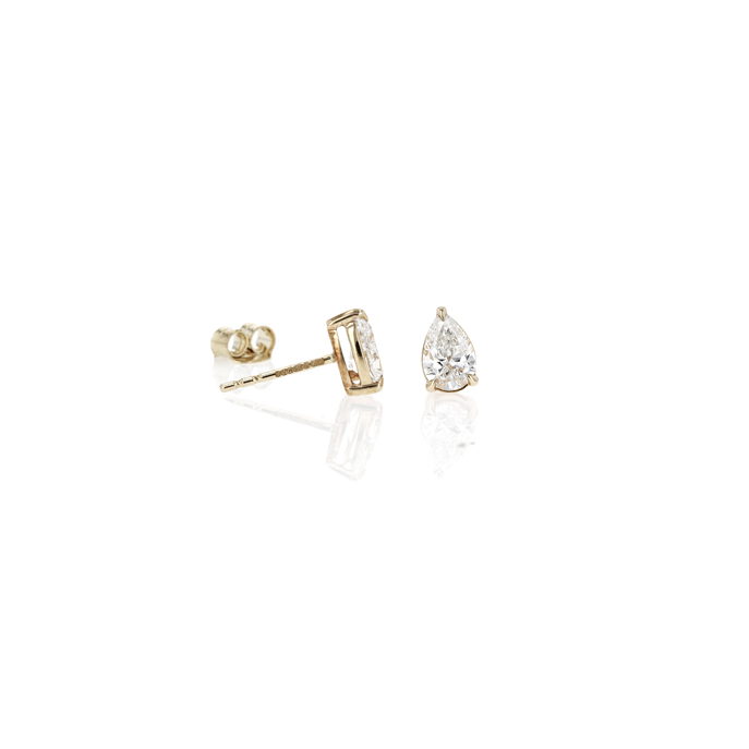 9ct Yellow Gold 1.11ct Lab Grown Diamond Stud Earrings. - Image 2
