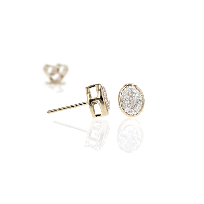 9ct Yellow Gold 2.61ct Oval cut Lab Grown Stud Earrings. - Image 2