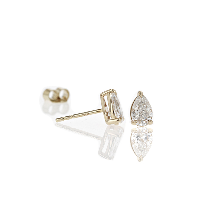 9ct Yellow Gold 1.56ct Lab Grown Diamond Stud Earrings. - Image 2