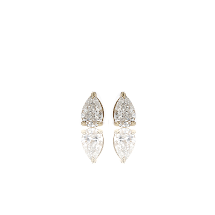 9ct Yellow Gold 1.56ct Lab Grown Diamond Stud Earrings.