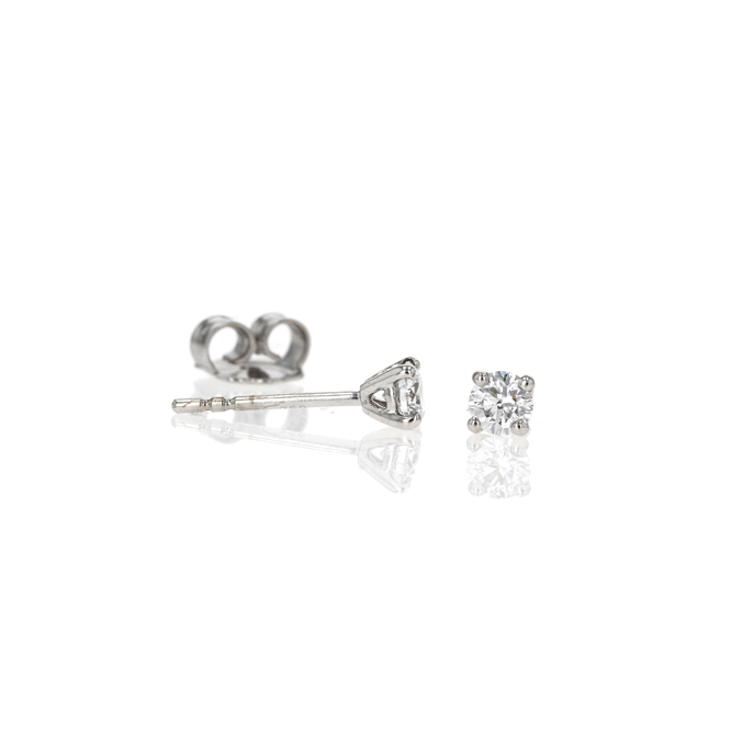 18ct White gold 0.42ct Lab Diamond Earring. - Image 2