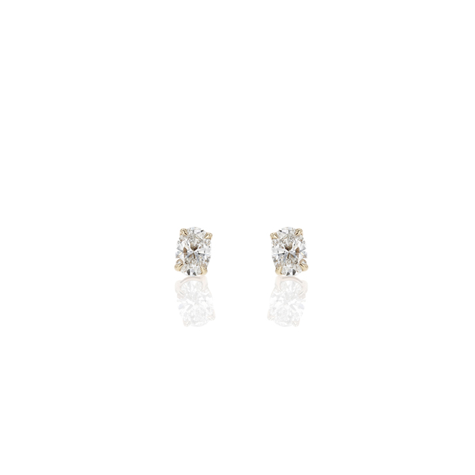 9ct Yellow Gold 1.00ct Lab Diamond Earrings.