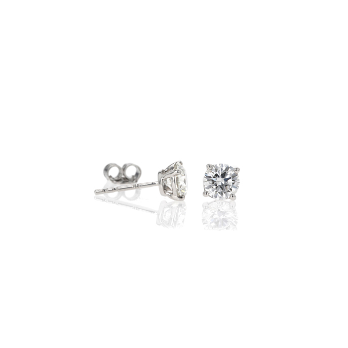 9ct White Gold 1.50ct Lab Diamond Earrings. - Image 2