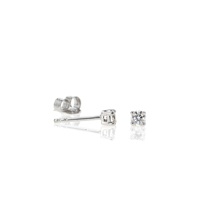 18ct White Gold 0.36ct Lab Diamond Earrings. - Image 2